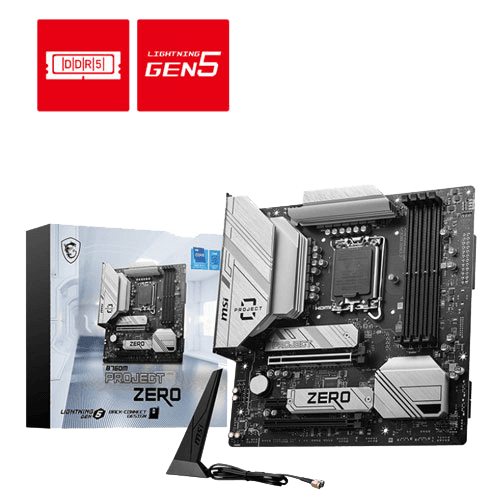 MSI B760M PROJECT ZERO (WIFI) DDR5 Motherboard