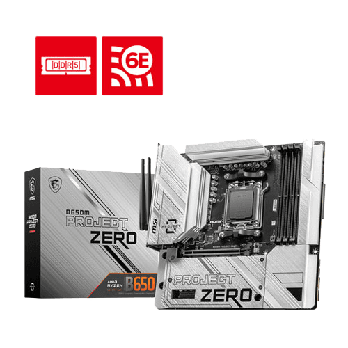 MSI B650M PROJECT ZERO (WIFI) DDR5 Motherboard