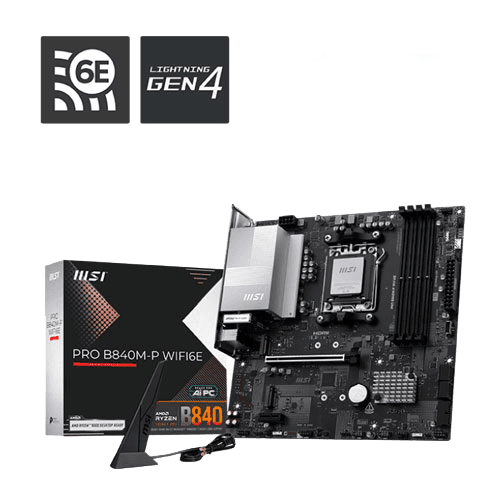 MSI PRO B840M P DDR5 (WI-FI6E) Motherboard
