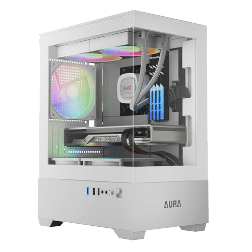 Gamdias Aura GC9M ARGB Micro-Tower White Case
