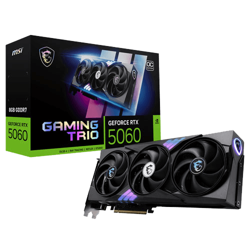 MSI Geforce RTX 5060 Gaming Trio OC 8GB GDDR7X Graphics Card