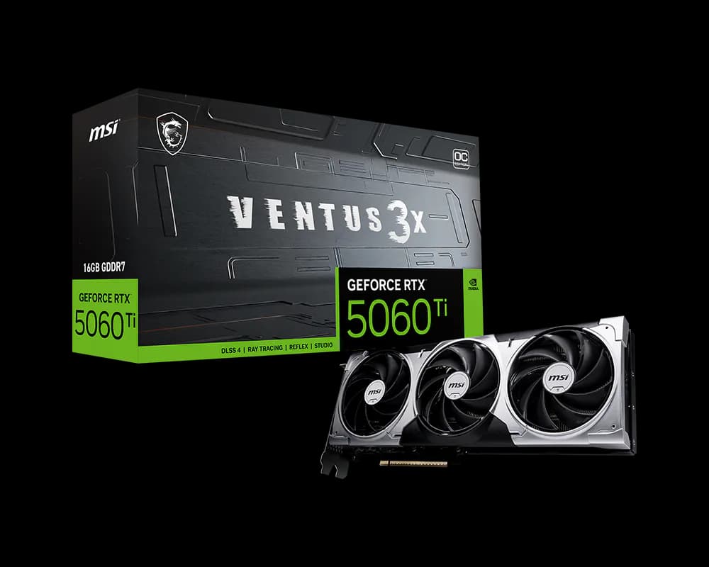 MSI GeForce RTX™ 5060 Ti 16G VENTUS 3X OC GDDR7X Graphics Card