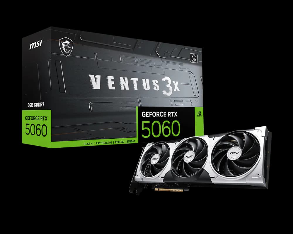 GeForce RTX™ 5060 8G VENTUS 3X GDDR7X Graphics Card