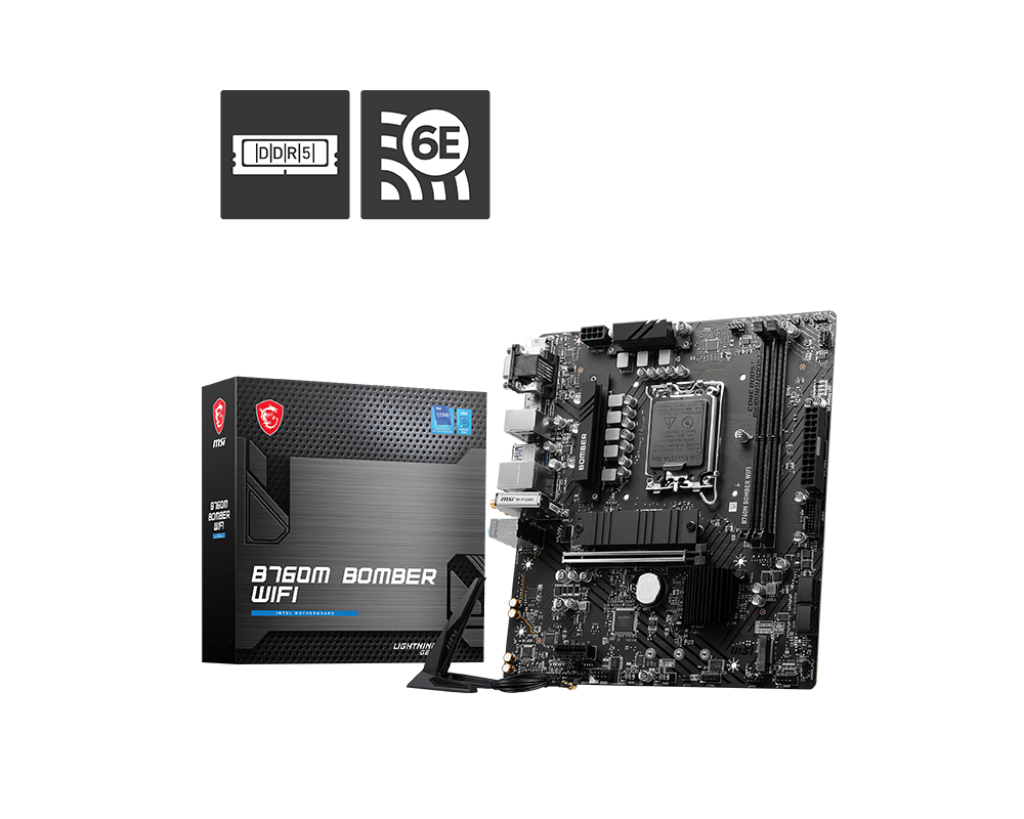 MSI B760M BOMBER WIFI MOTHERBOARD HERO-image