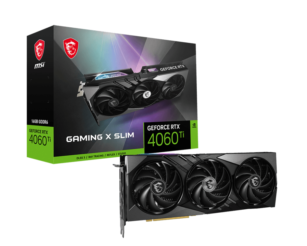 MSI GEFORCE RTX 4060 Ti GAMING X 16GB GDDR6X SLIM GRAPHIC CARD